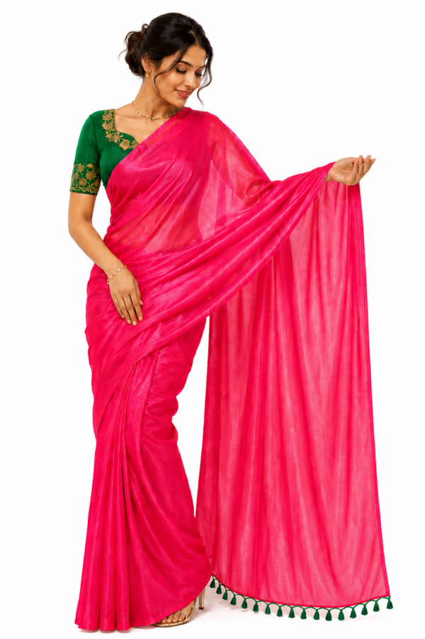 pink saree