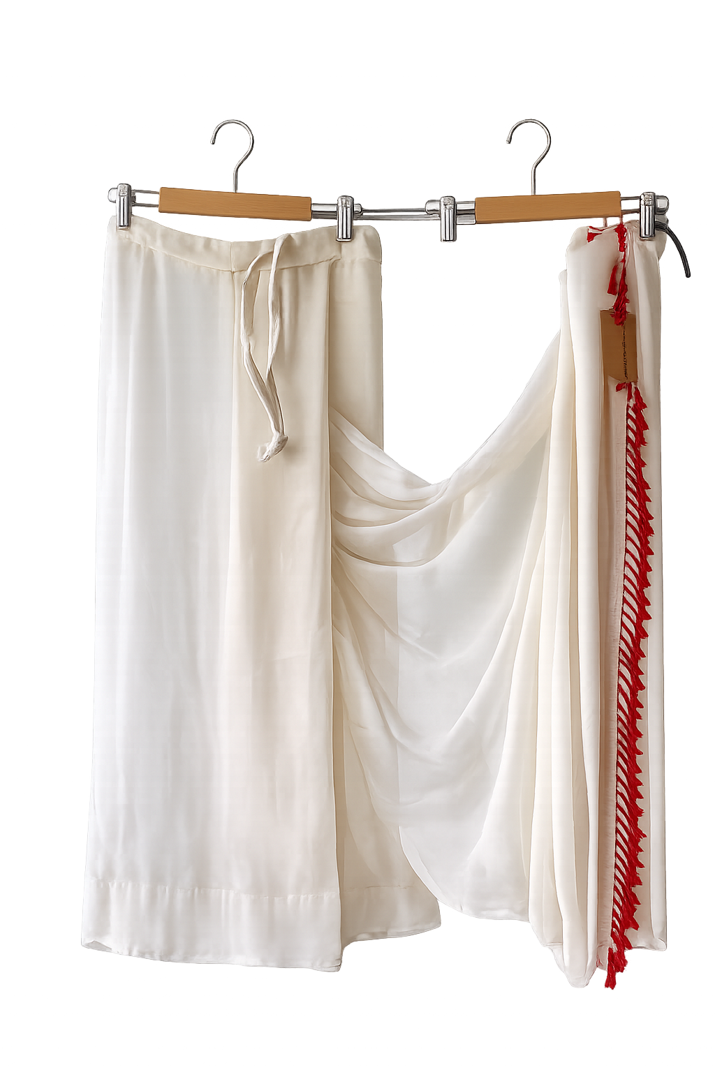 cream saree