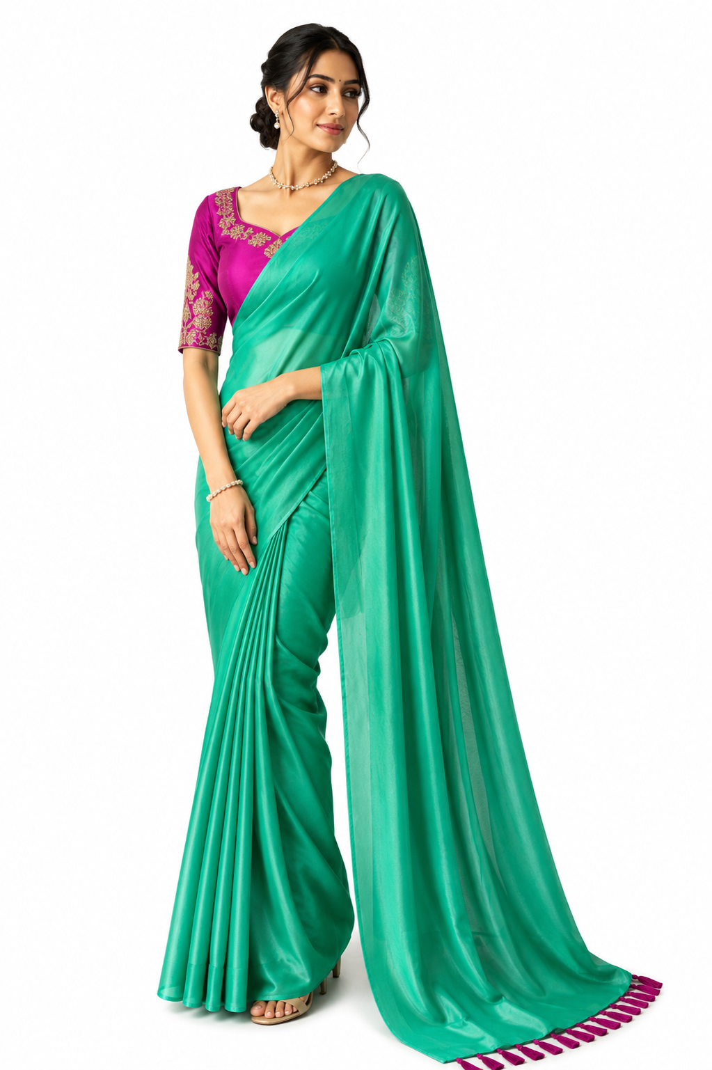 Green saree