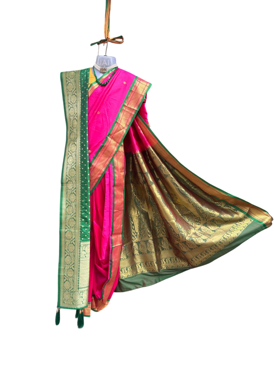 CB rani, green KGB(A)-no blouse-Photoroom
