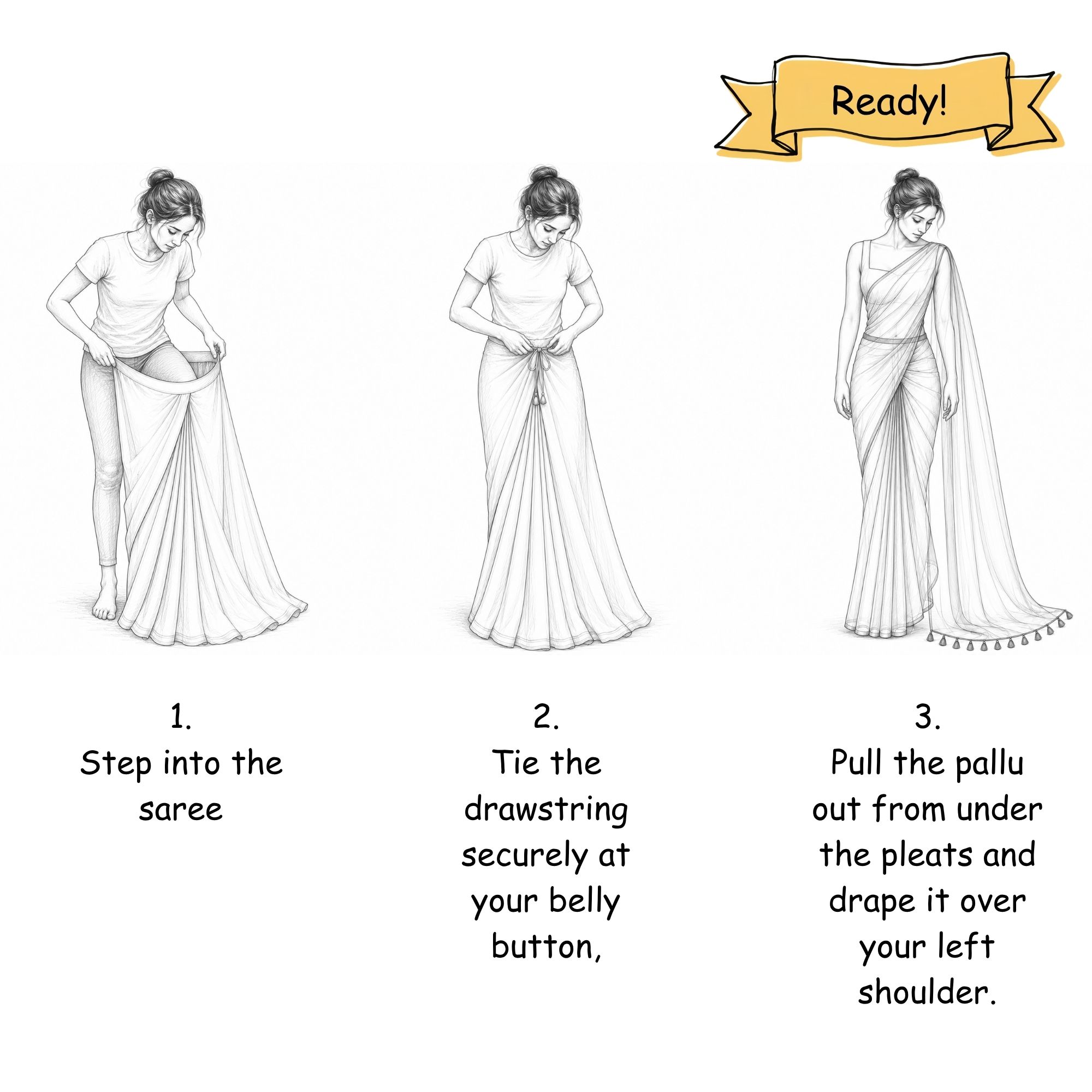 saree instructions