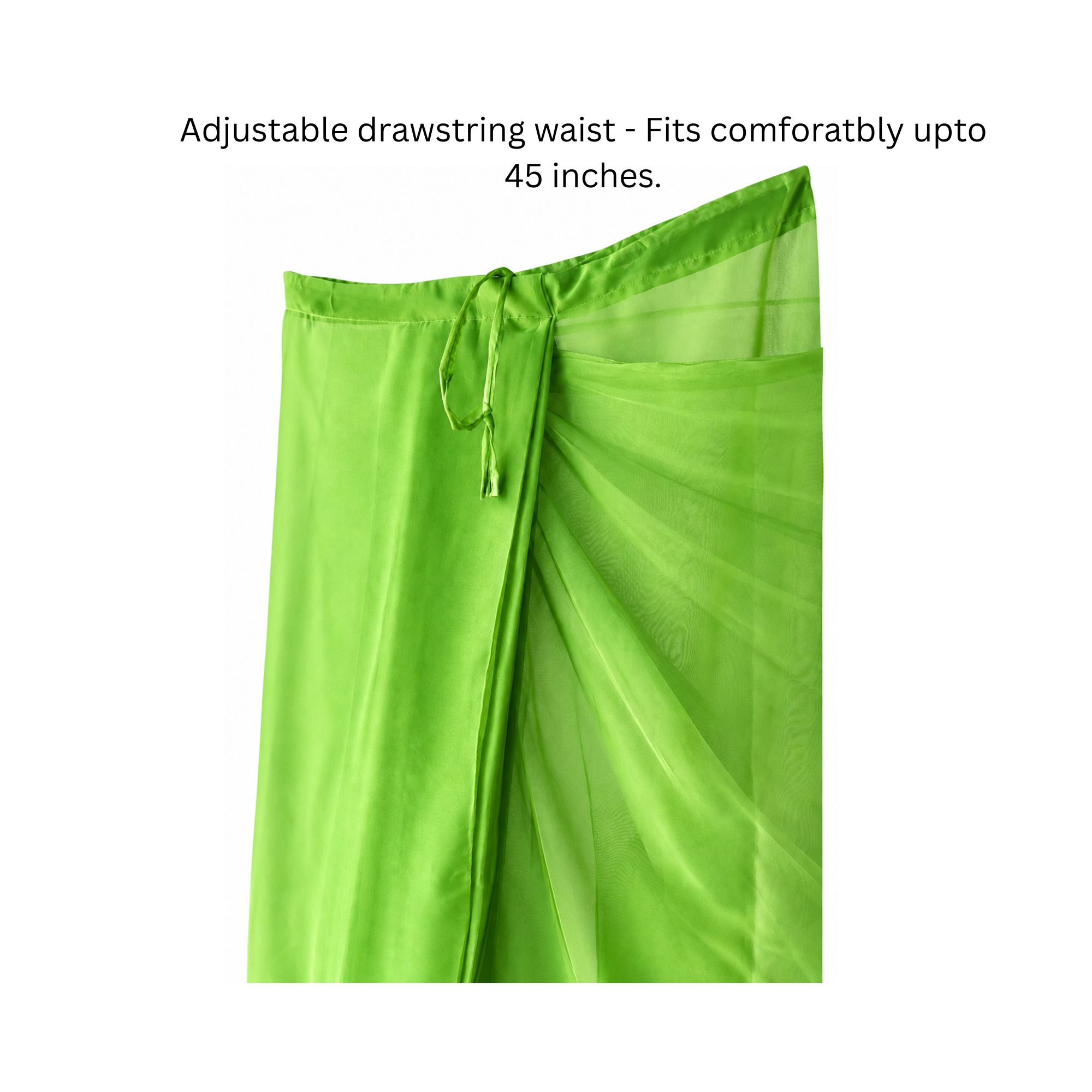 parrot green saree
